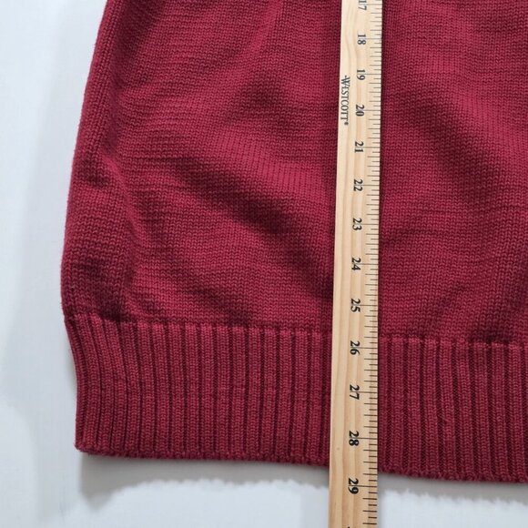 Eddie Bauer Sweater Mens L Tall Multi Fair Isle LS 1/4 Zip Mock Cotton Cottage - Picture 8 of 14